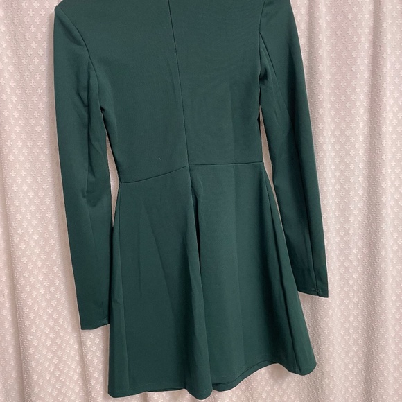 MOVING-SALE Desires of the Heart Emerald Green Long Sleeve Skater Dress - Picture 6 of 9
